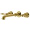 Kingston Brass KS7127NL Two-Handle Wall Mount Bathroom Faucet, Brushed Brass KS7127NL - alternate 1